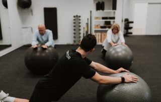 Image of physical therapy in a clinic setting